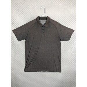 Lululemon Metal Vent Tech Polo Shirt Men's XL Gray Speckled Performance Golf